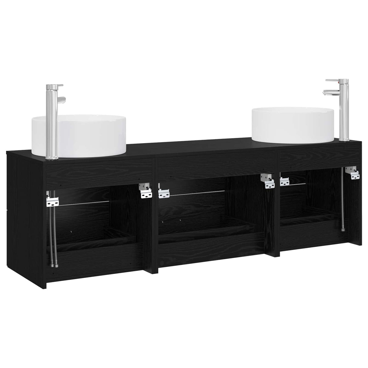 vidaXL Badkamermeubel Set 3 st Wit 49,5 x 44,5 x 65,5 cm Bewerkt hout