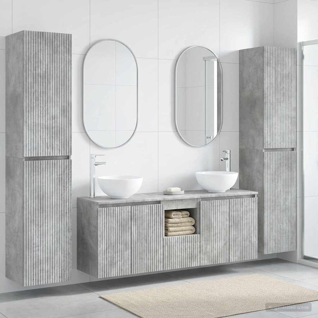 vidaXL Badkamermeubel Set 5 st Wit 33 x 34,5 x 160 cm Bewerkt hout