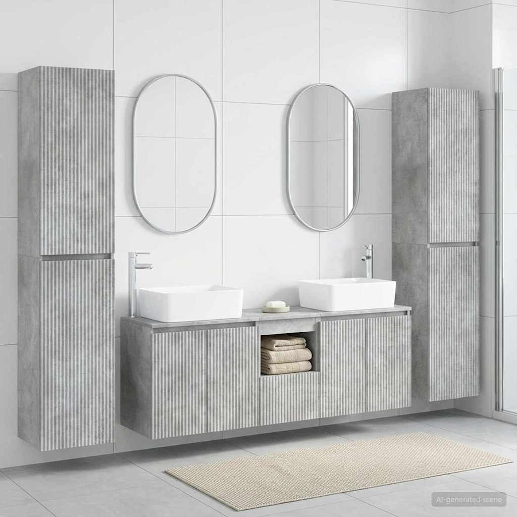 vidaXL Bathroom Furniture Set 5 pcs White 33 x 34.5 x 160 cm Engineered Wood