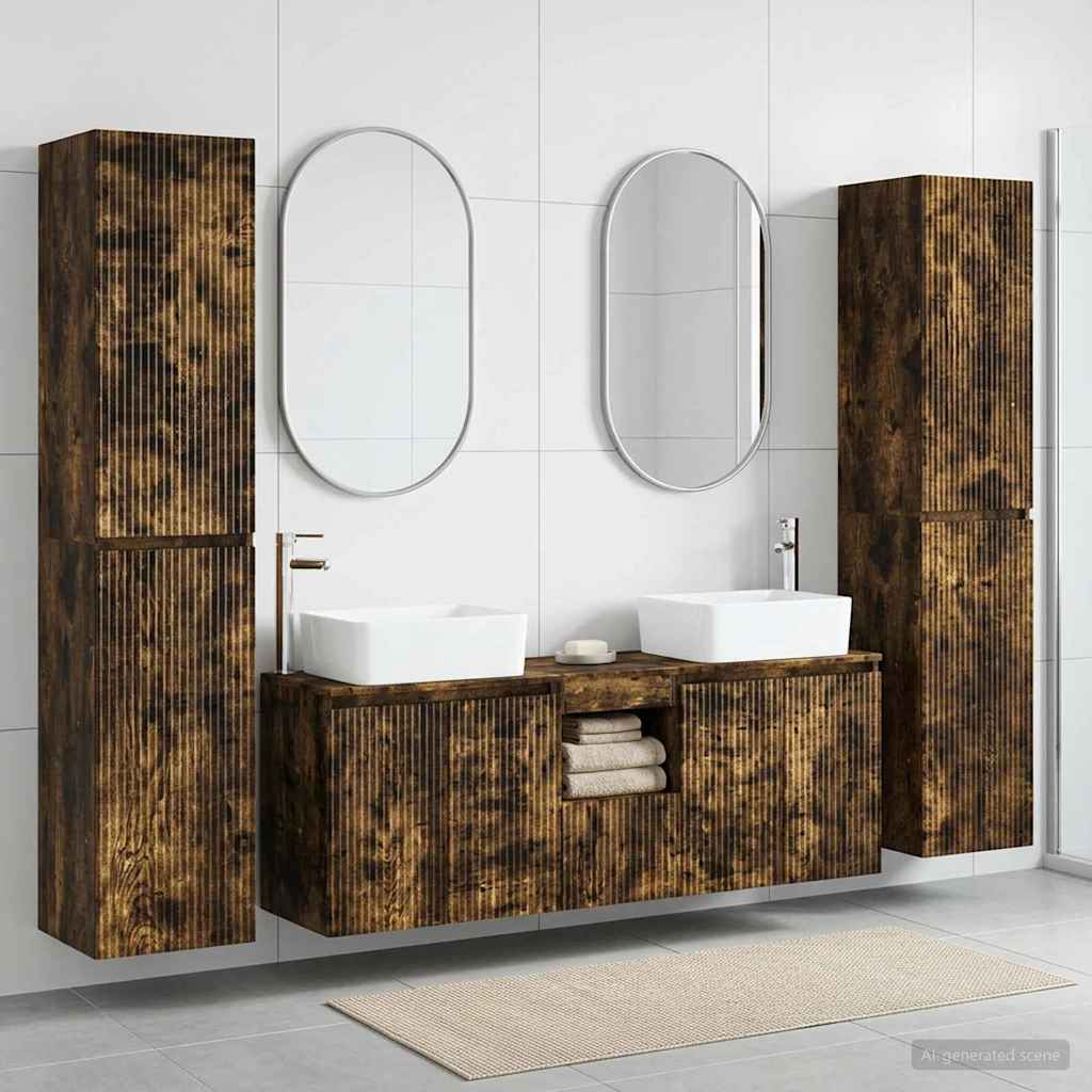 vidaXL Bathroom Furniture Set 5 pcs White 33 x 34.5 x 160 cm Engineered Wood