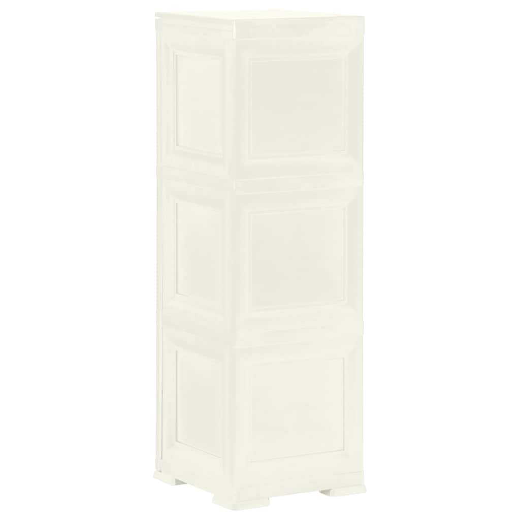 vidaXL Opbergkast hout-look 79x43x125 cm kunststof vanille-ijskleurig