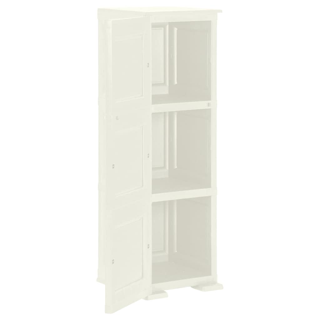 vidaXL Opbergkast hout-look 79x43x125 cm kunststof vanille-ijskleurig