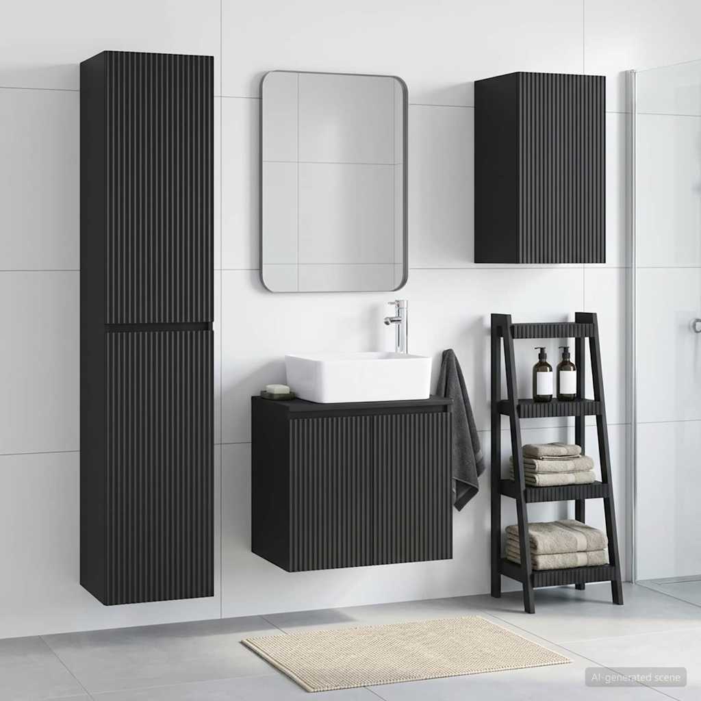 vidaXL Bathroom Furniture Set 3 pcs White 33 x 34.5 x 160 cm Engineered Wood