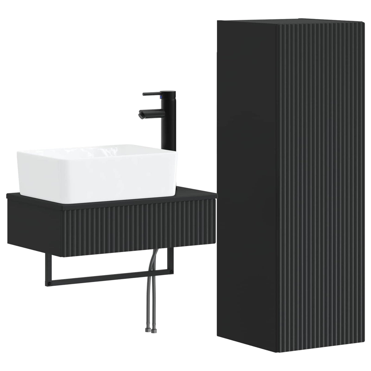 vidaXL Badkamermeubel Set 2 st Wit 33 x 34,5 x 100 cm Bewerkt hout