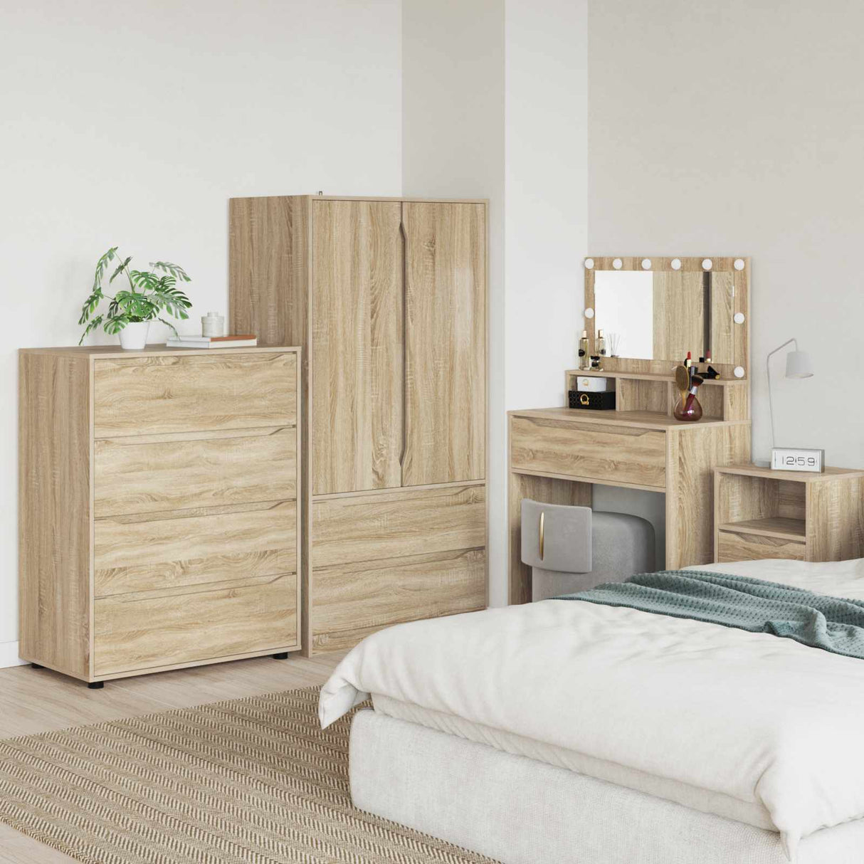 vidaXL Opbergkasten 2 pcs Wit 80 x 48 x 105 cm Bewerkt hout
