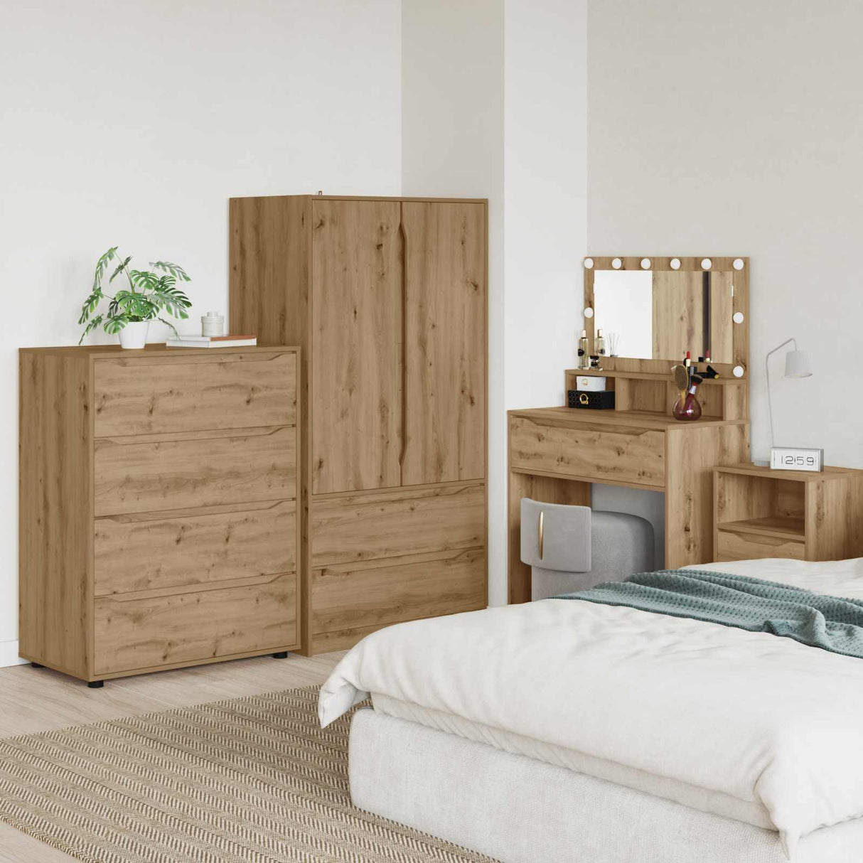 vidaXL Opbergkasten 2 pcs Wit 80 x 48 x 105 cm Bewerkt hout