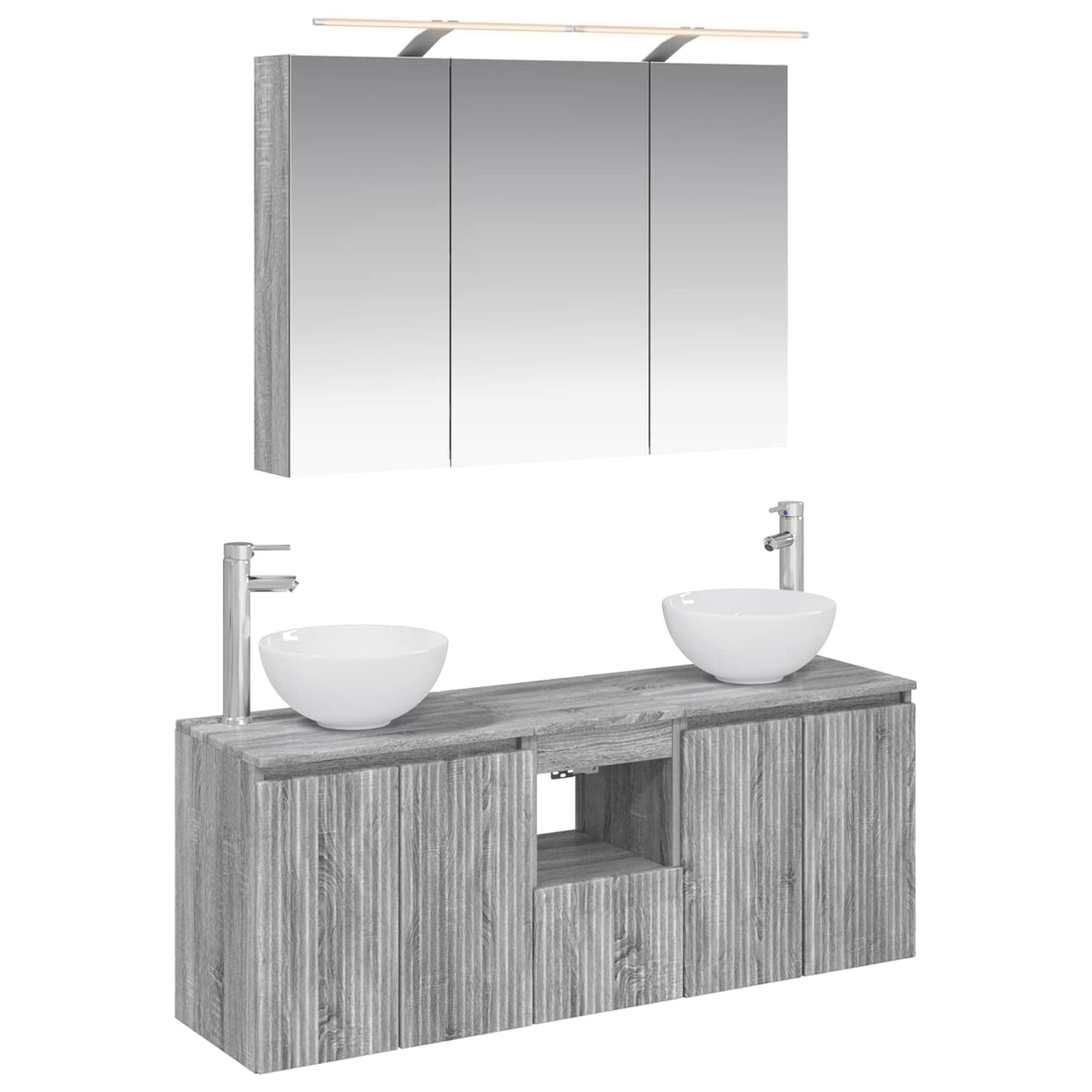 vidaXL Badkamerkast set 4 pcs Wit 100 x 14,5 x 70 cm Bewerkt hout