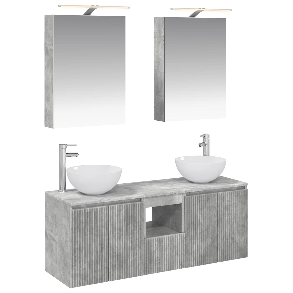vidaXL Badkamerkast set 5 pcs Wit 50 x 14,5 x 70 cm Bewerkt hout