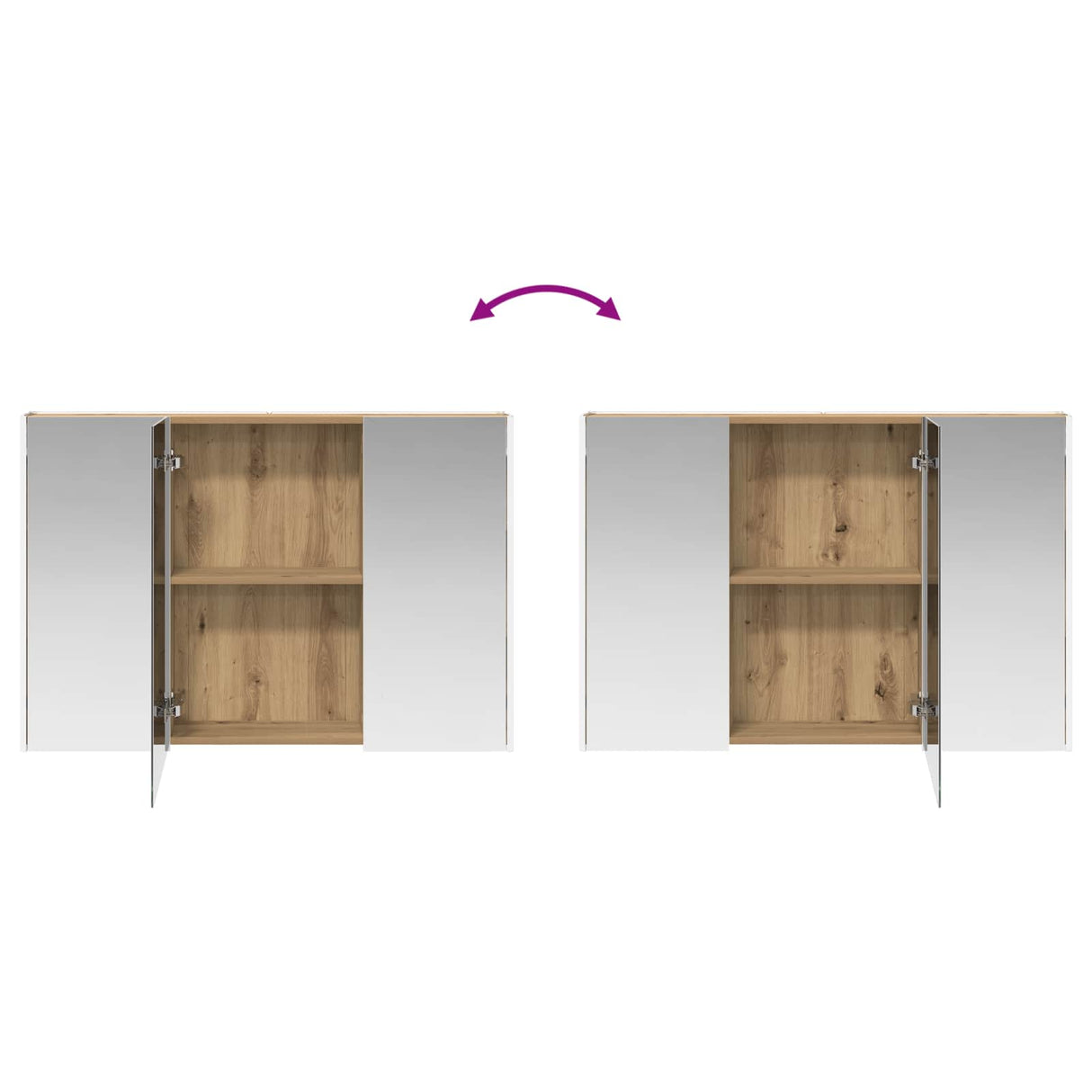 vidaXL Badkamerkast set 4 st Artisanaal eiken Bewerkt hout