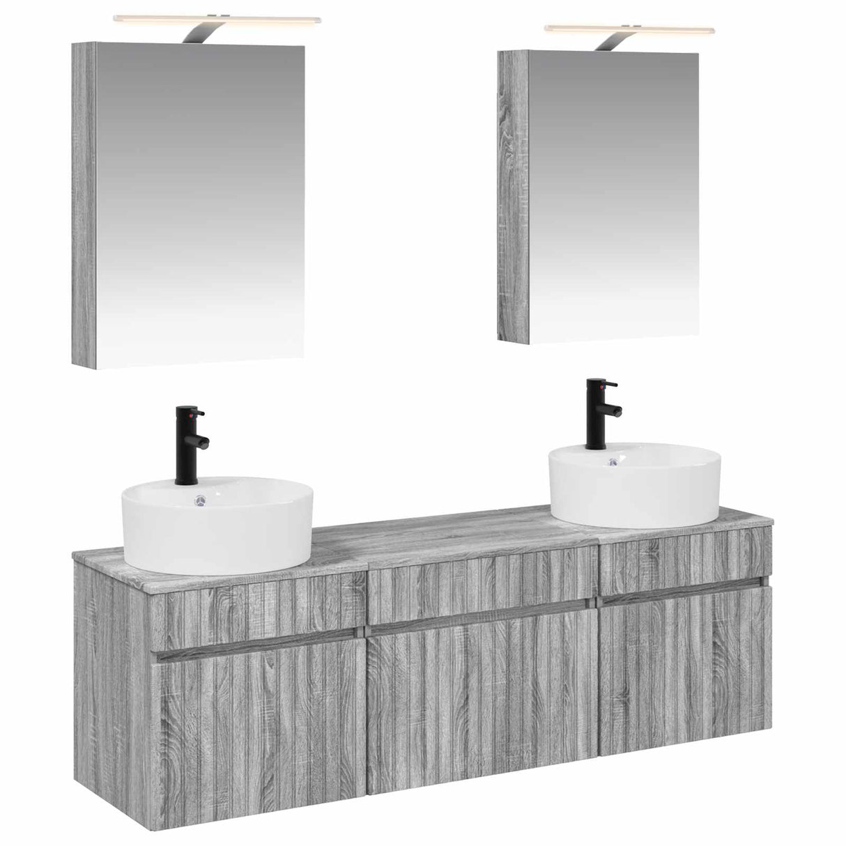 vidaXL Bathroom Cabinet Set 5 pcs White 50 x 14.5 x 70 cm Engineered Wood