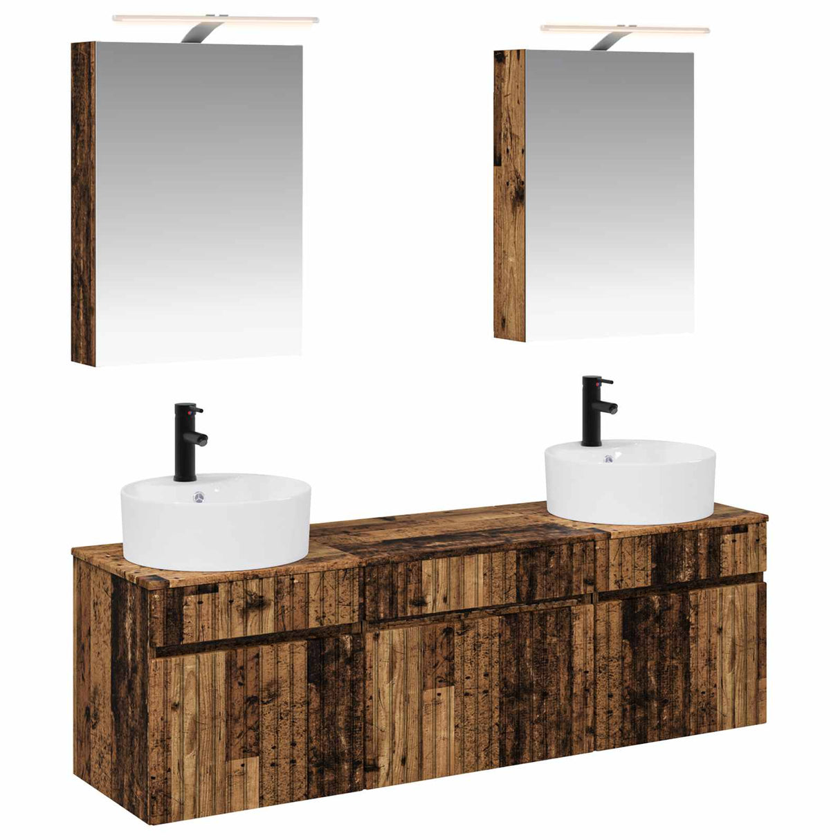 vidaXL Bathroom Cabinet Set 5 pcs White 50 x 14.5 x 70 cm Engineered Wood