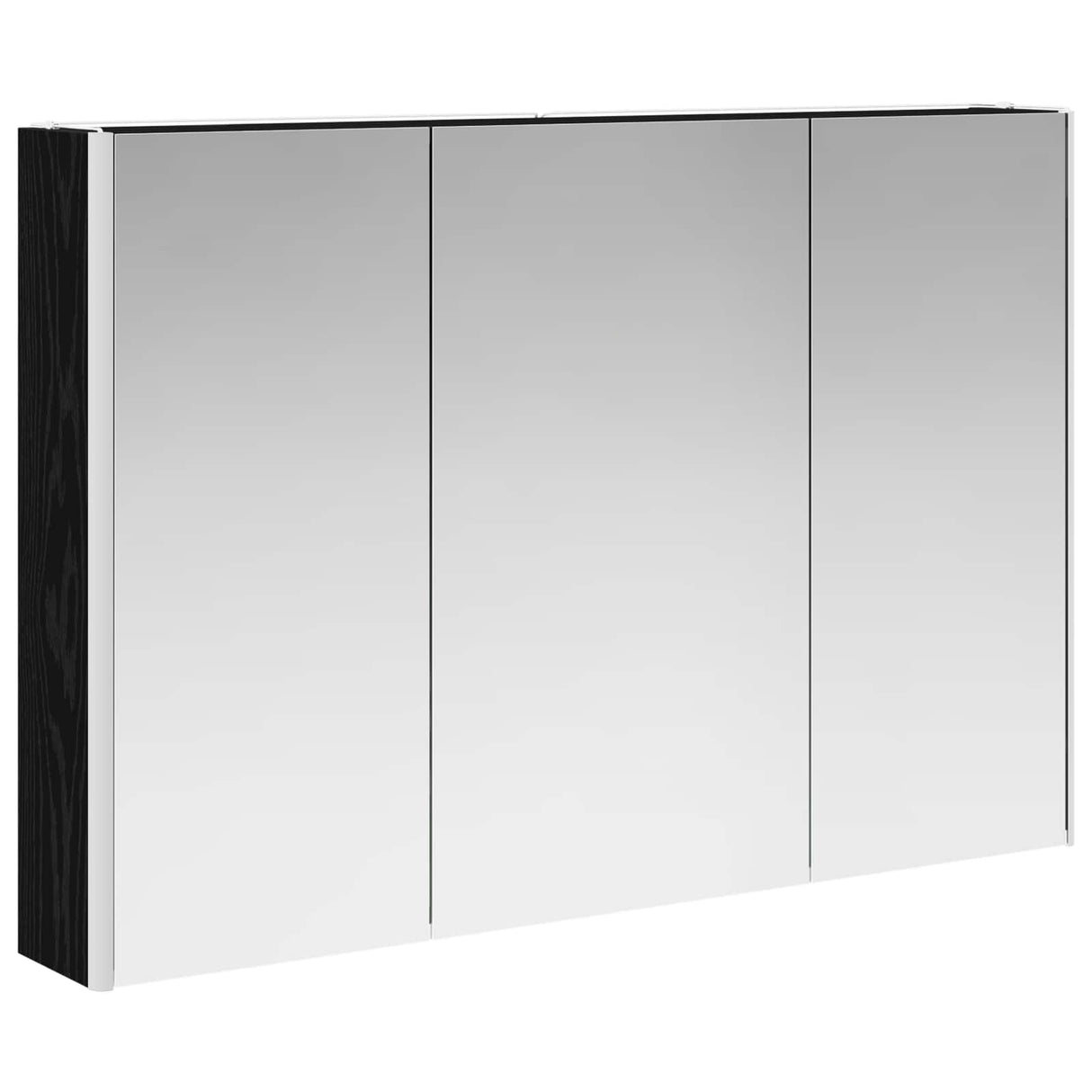 vidaXL Badkamermeubel Set 4 st Zwart eiken Bewerkt hout en glas