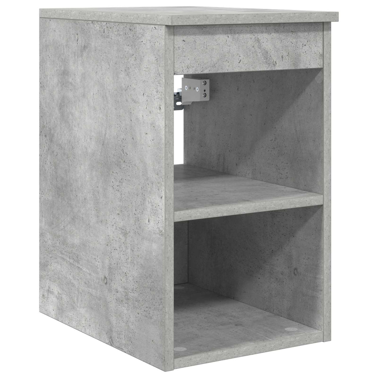 vidaXL Bathroom Furniture Set 4 pcs Concrete Grey Engineered Wood and Glass