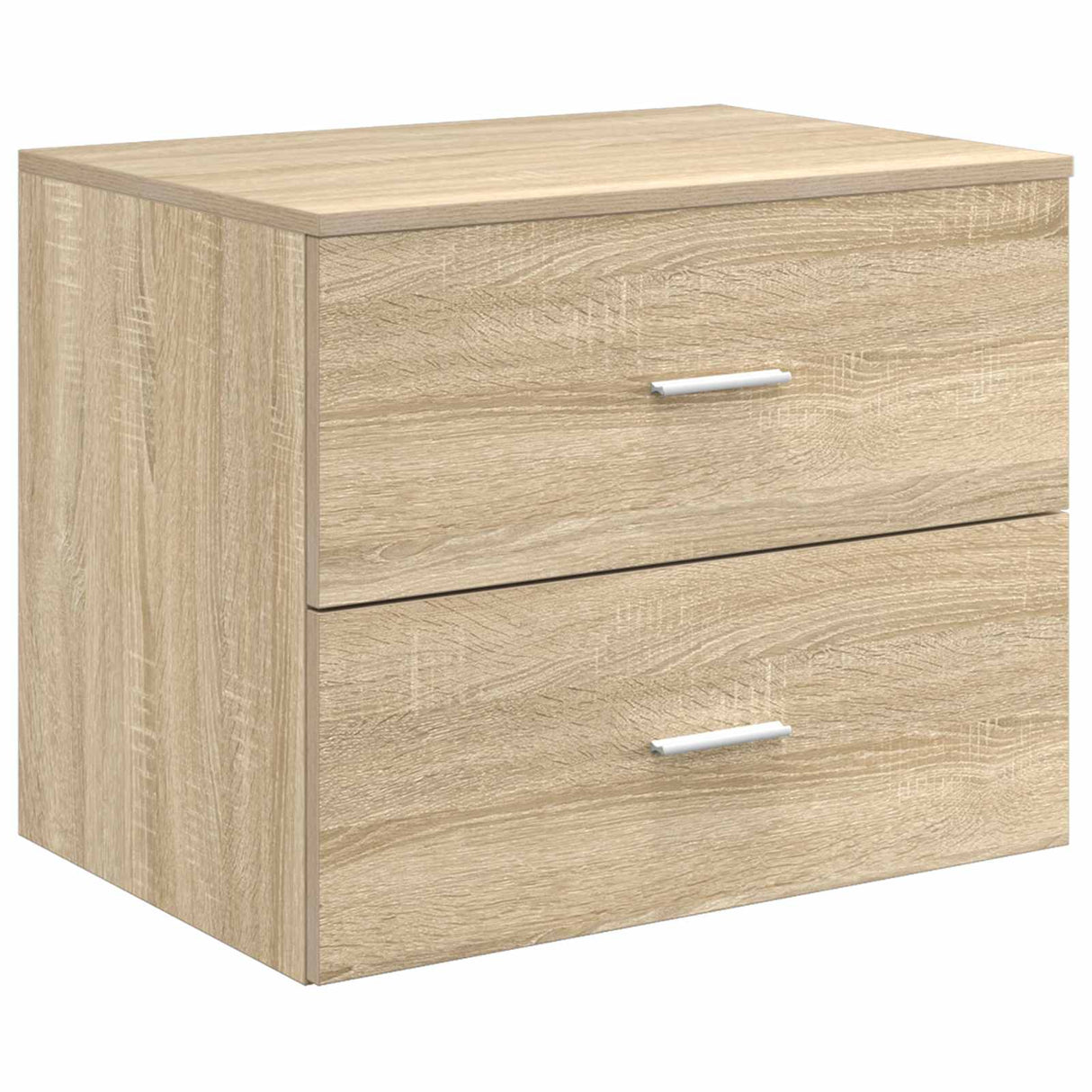 vidaXL Badkamermeubel Set 4 st Sonoma Eiken Bewerkt hout en glas