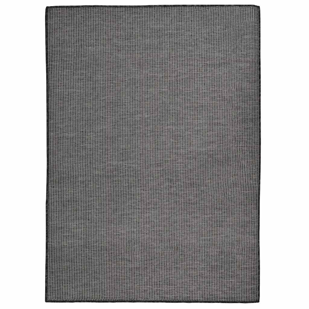 vidaXL Buitenkleed platgeweven 80x250 cm grijs