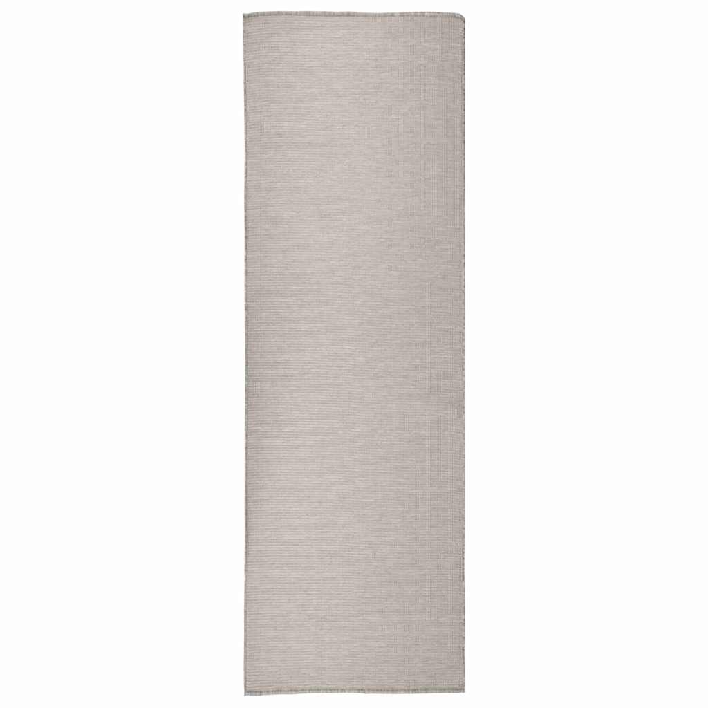 vidaXL Buitenkleed platgeweven 80x250 cm grijs