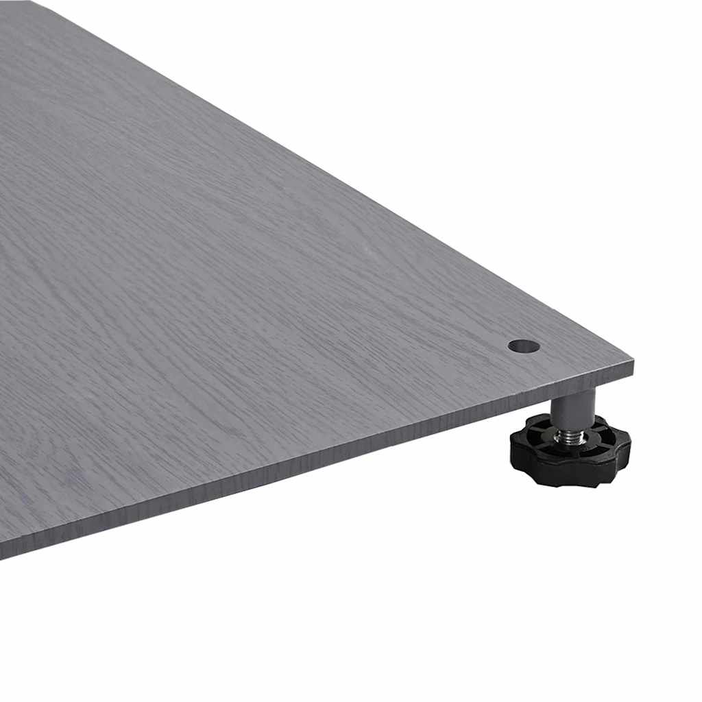 vidaXL Parasol Base Dark Grey Wood Look 100 x 100 x 4 cm Steel