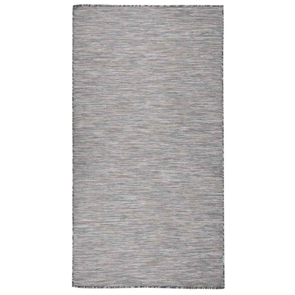 vidaXL Buitenkleed platgeweven 80x250 cm grijs