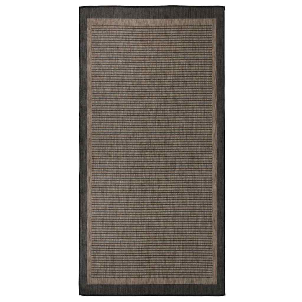 vidaXL Buitenkleed platgeweven 80x250 cm grijs