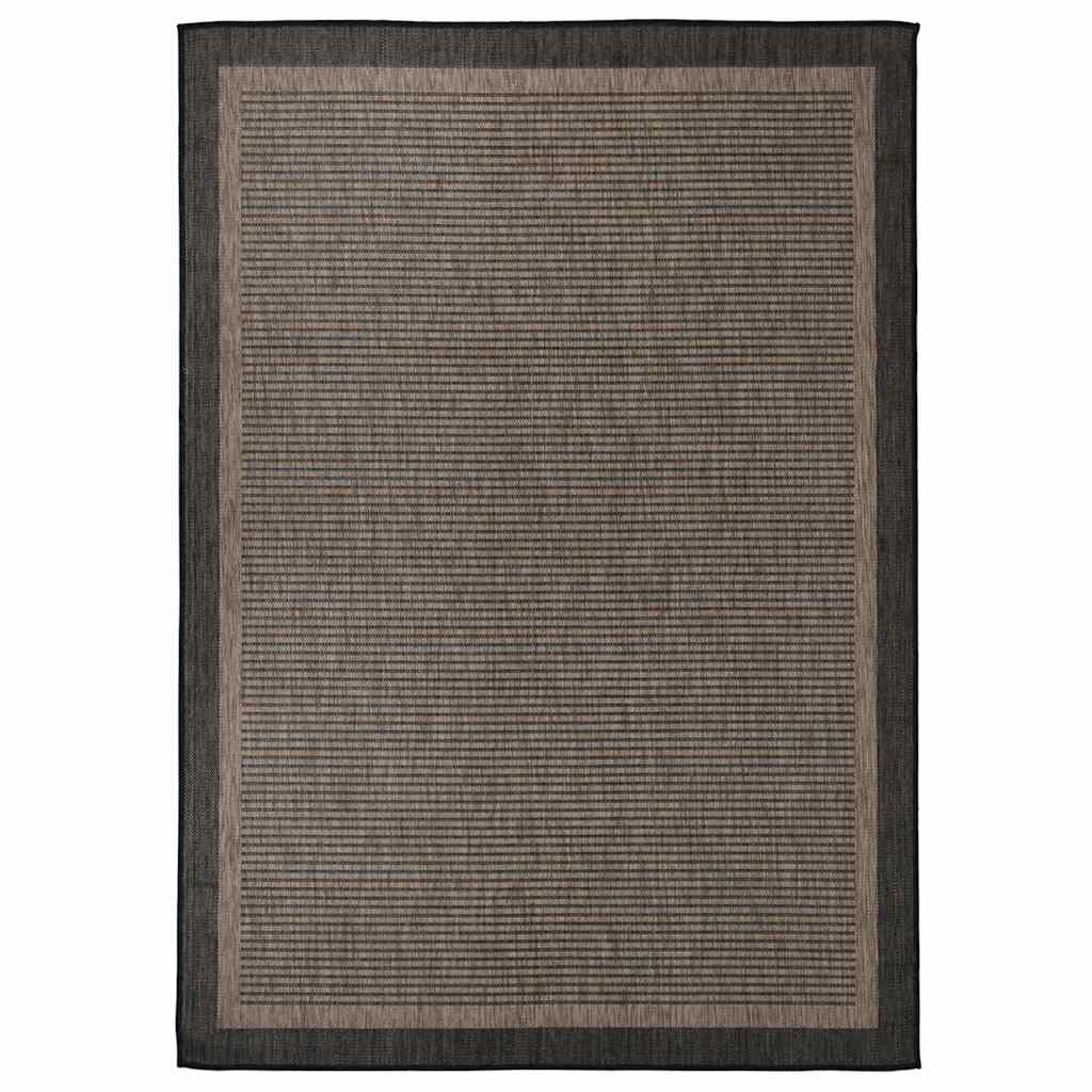 vidaXL Buitenkleed platgeweven 80x250 cm grijs