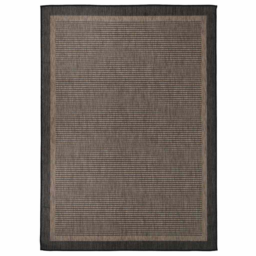 vidaXL Buitenkleed platgeweven 80x250 cm grijs