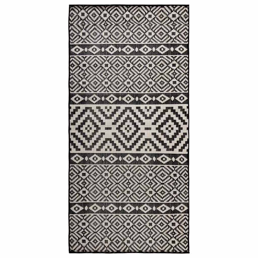 vidaXL Buitenkleed platgeweven 80x250 cm grijs
