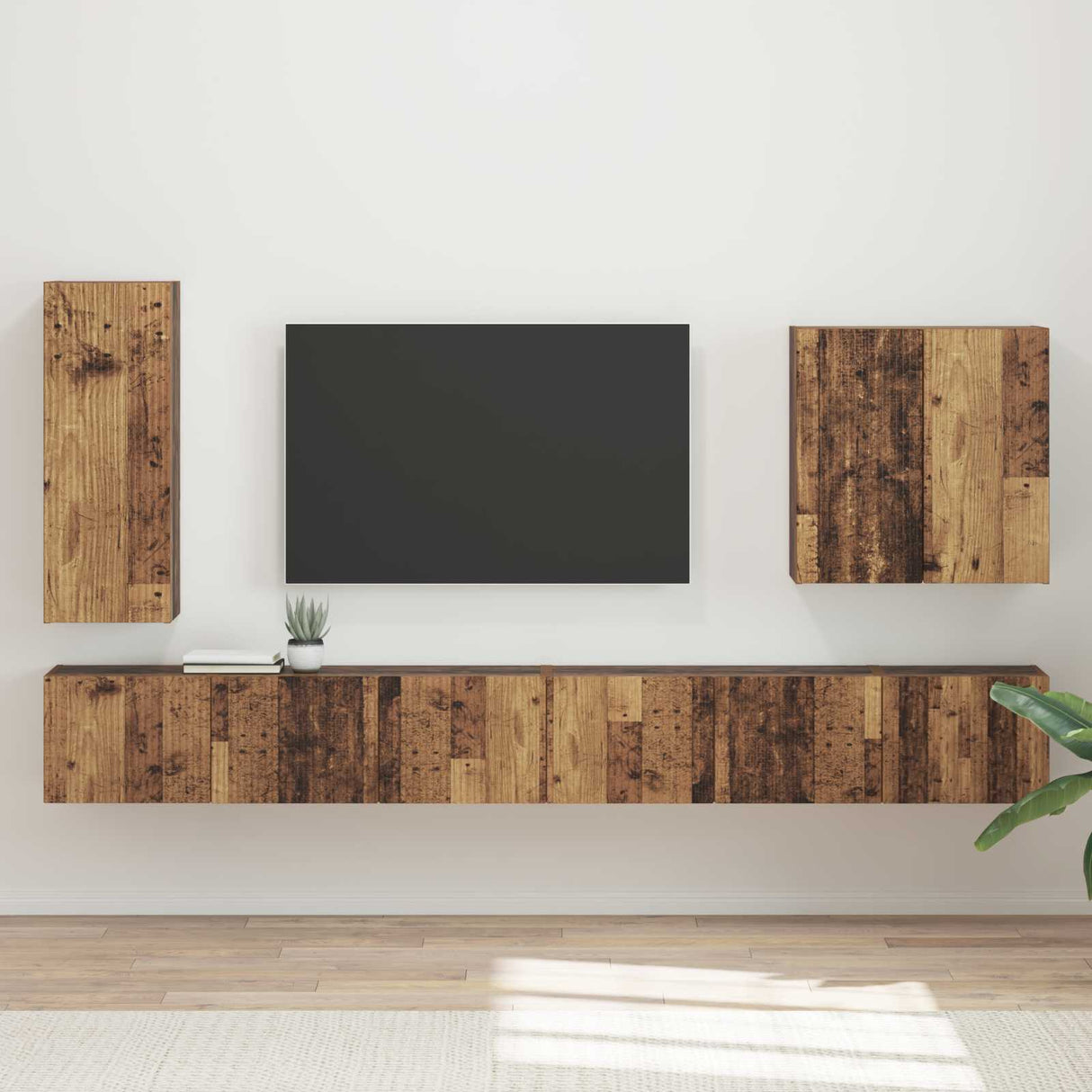 vidaXL TV Wall Cabinet Set Wall-mounted 6 pcs White