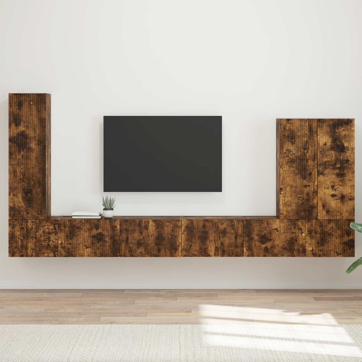 vidaXL Tv Wandkast Set Wandgemonteerd 6 pcs Wit