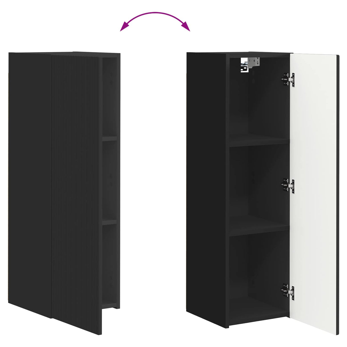 vidaXL Tv-meubelset Wandgemonteerd 3 pcs Wit Bewerkt hout