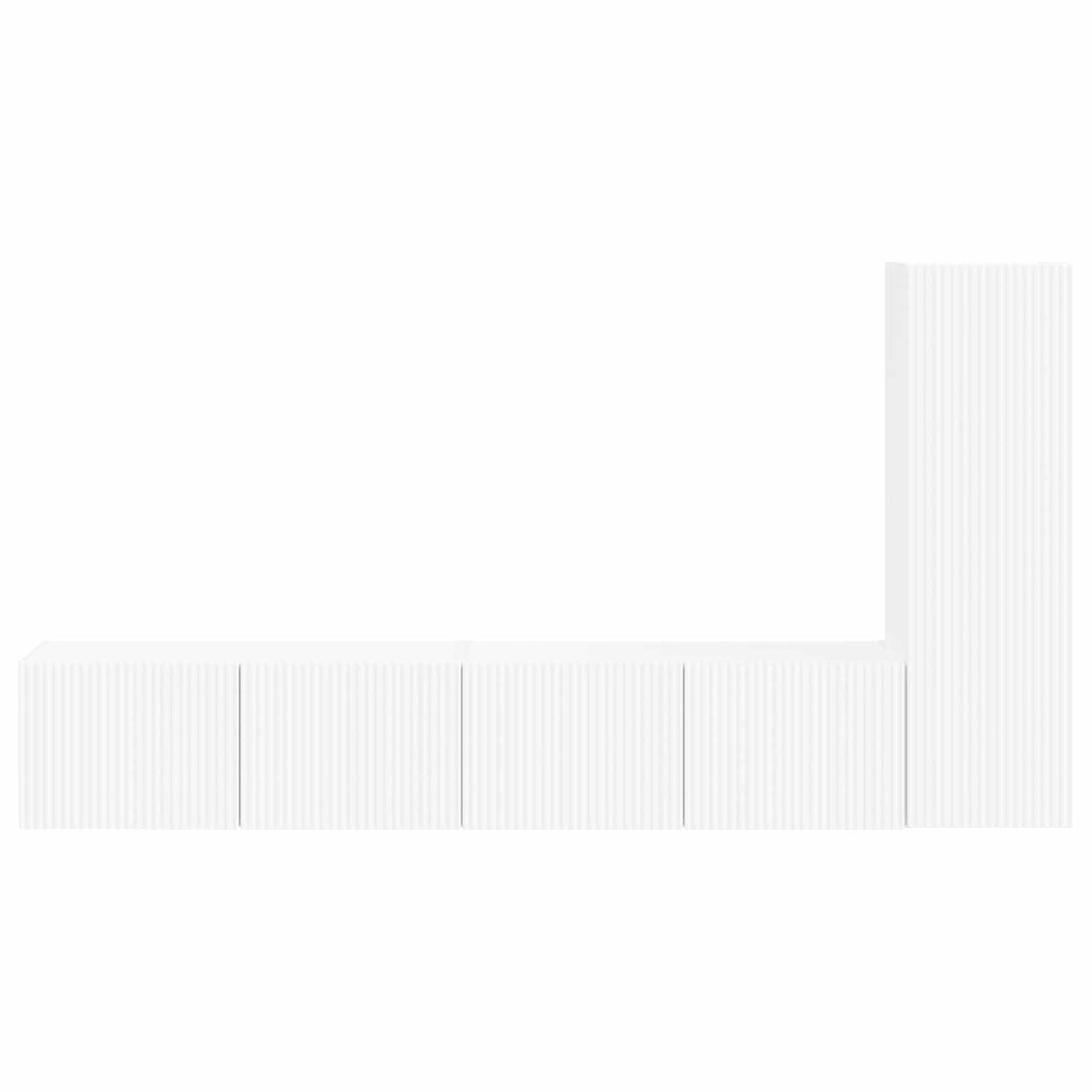 vidaXL TV Cabinet Set Wall-Mounted 3 pcs White Engineered Wood