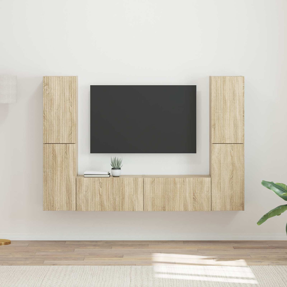 vidaXL TV Cabinet Set 6 pcs White Engineered wood