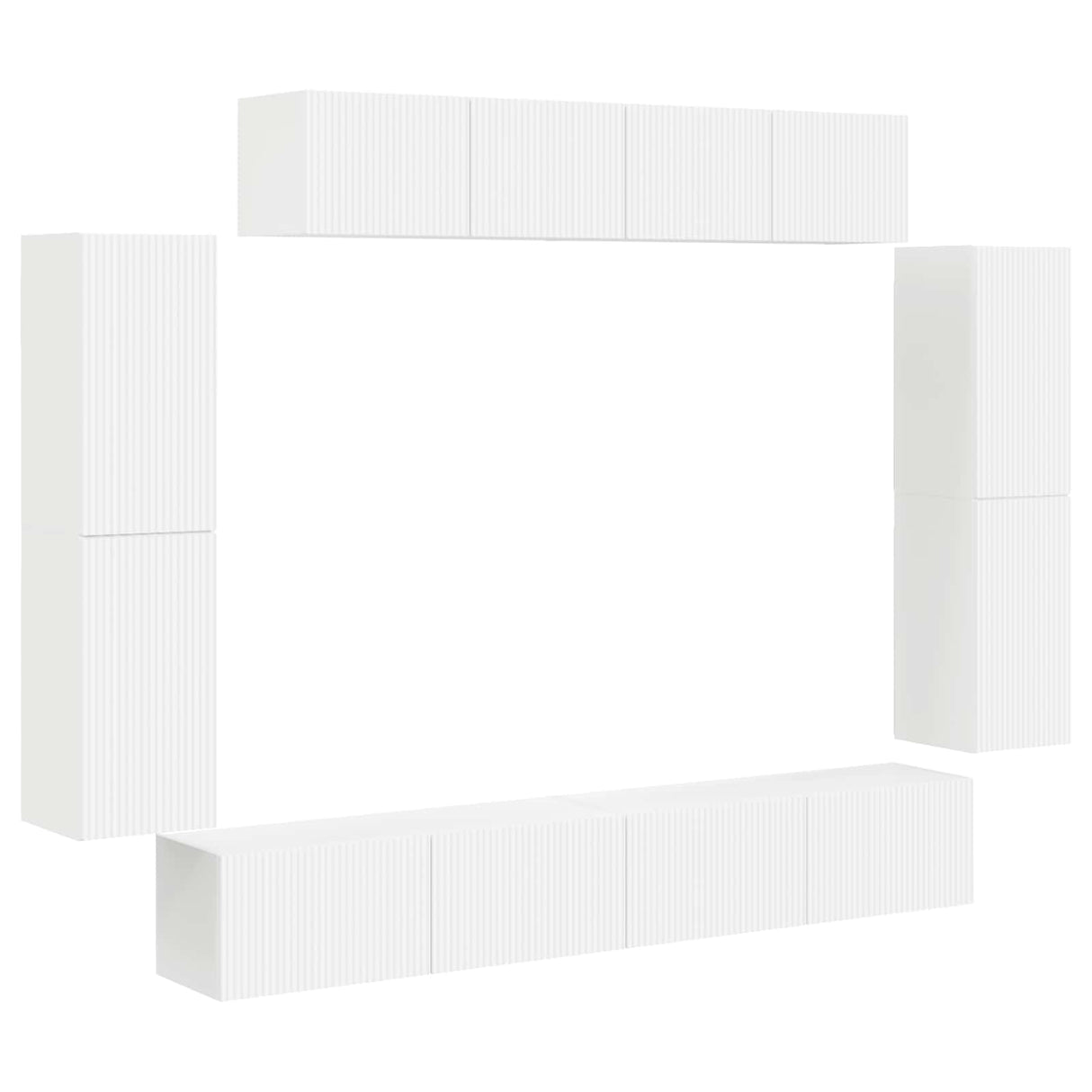 vidaXL TV Kast 8 pcs Wit