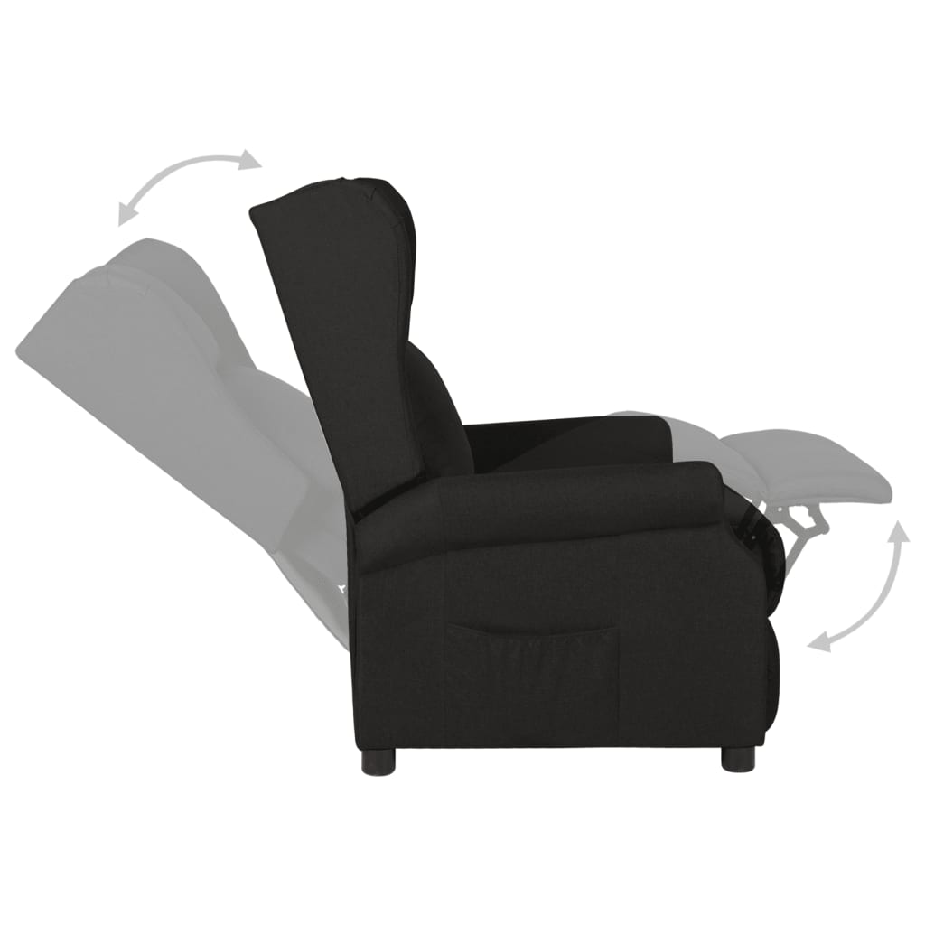 vidaXL Fauteuil verstelbaar stof lichtgrijs
