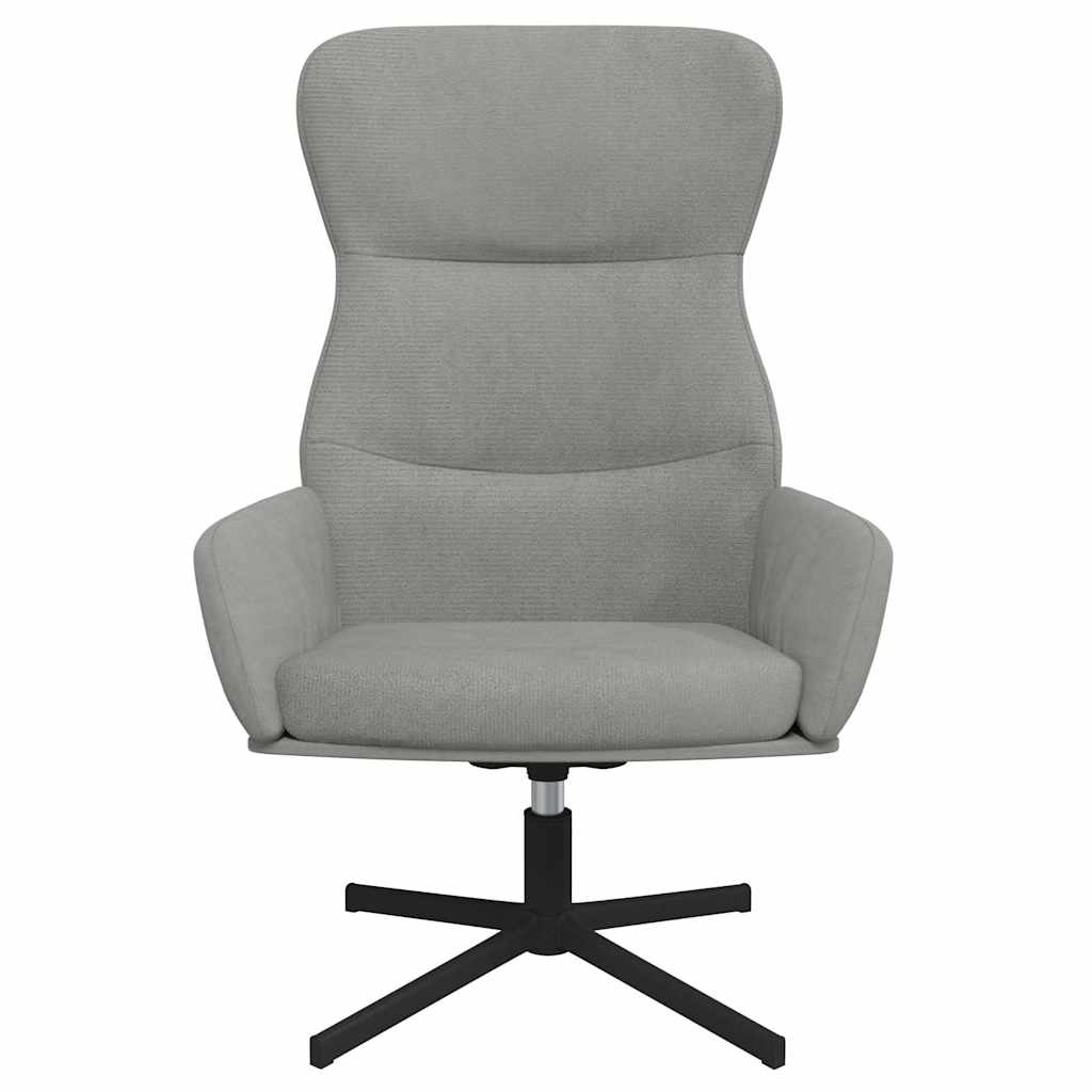 vidaXL Relaxstoel fluweel lichtgrijs