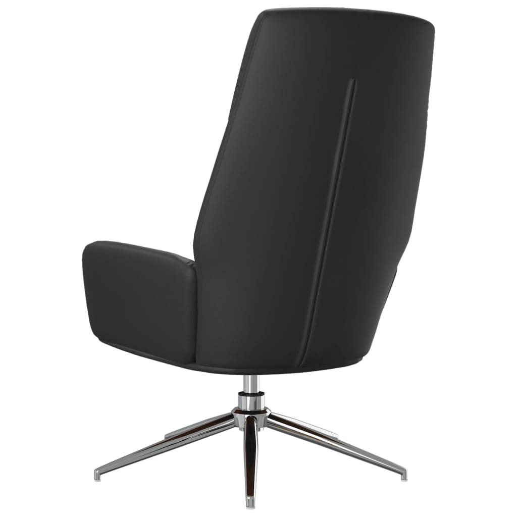 vidaXL Relaxstoel echt leer zwart