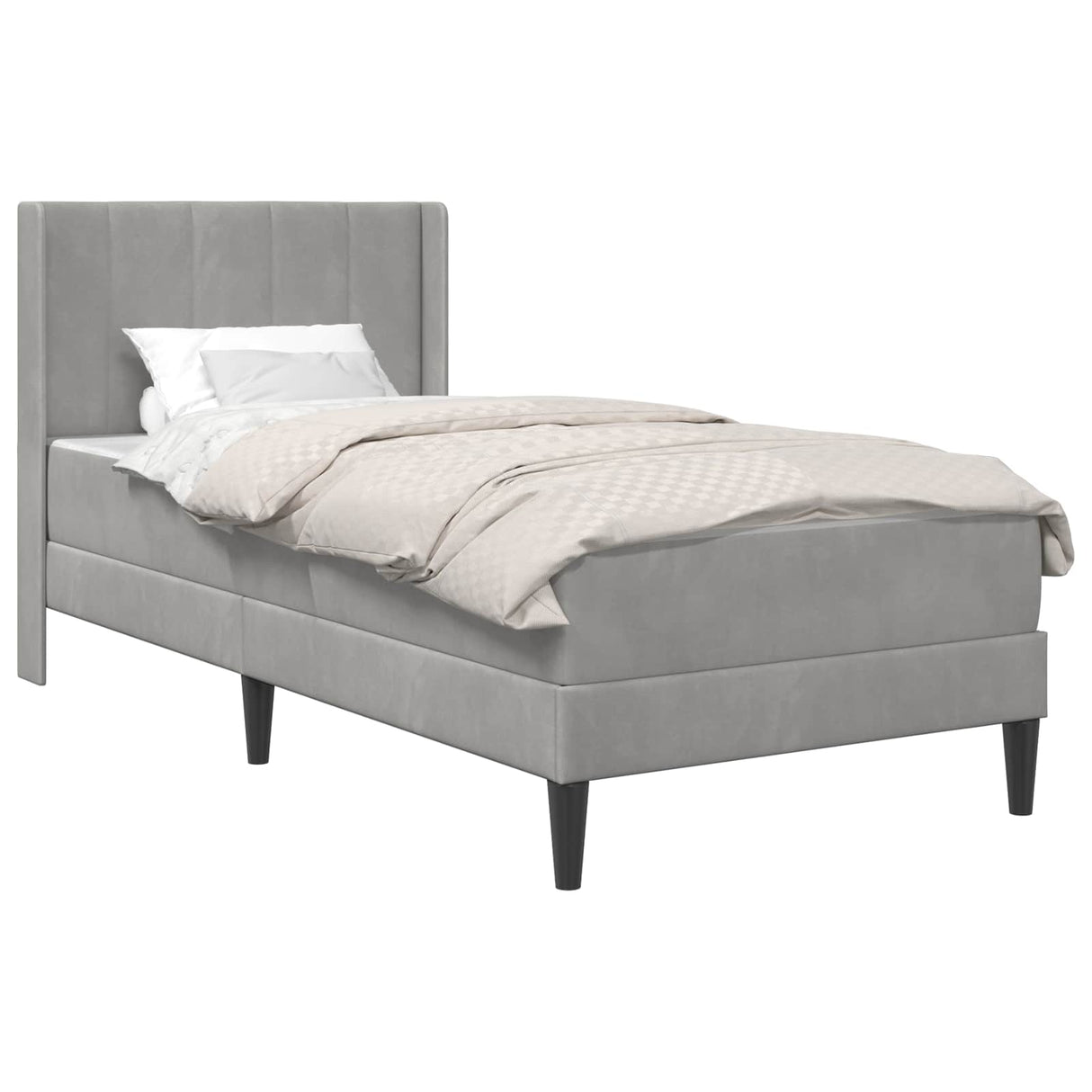 vidaXL Bedframe Lichtgrijs 80 x 200 cm Fluweel