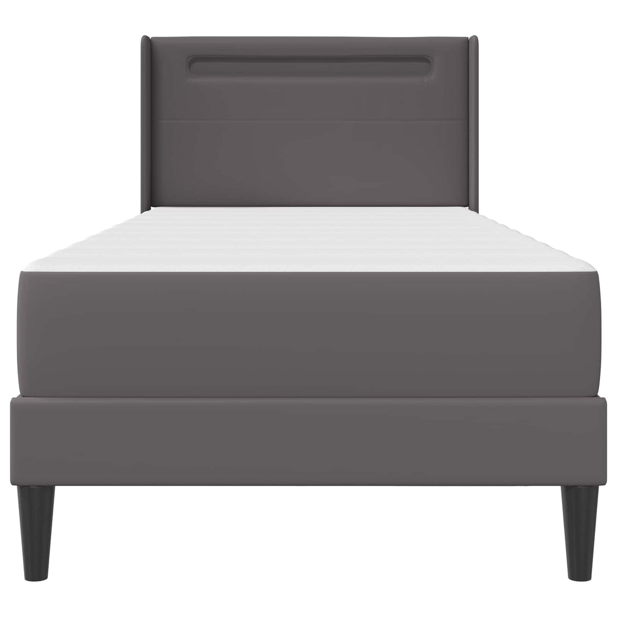 vidaXL Bedframe met matras Zwart 80 x 200 cm Kunstleer