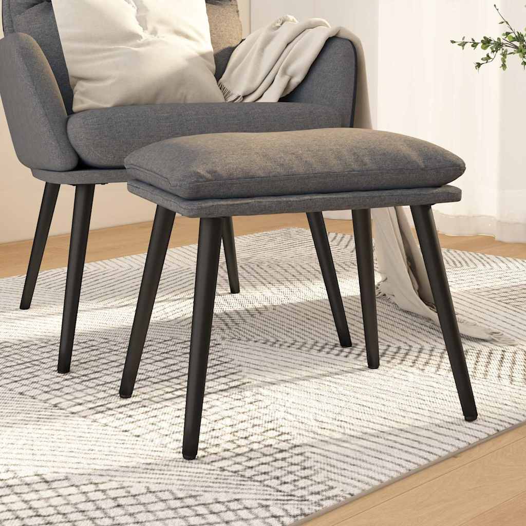 vidaXL Voetenbank 45x29,5x35 cm stof blauw