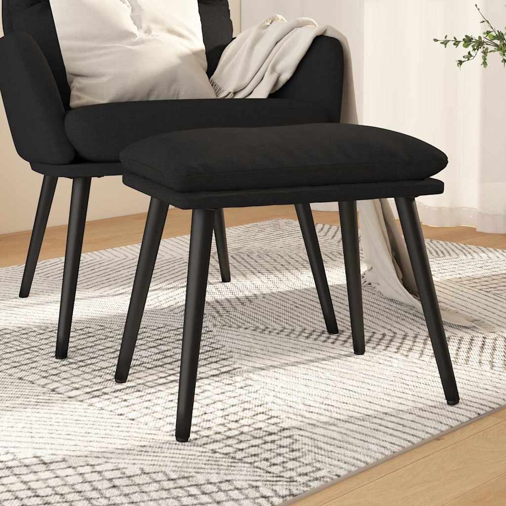 vidaXL Voetenbank 45x29,5x35 cm stof blauw