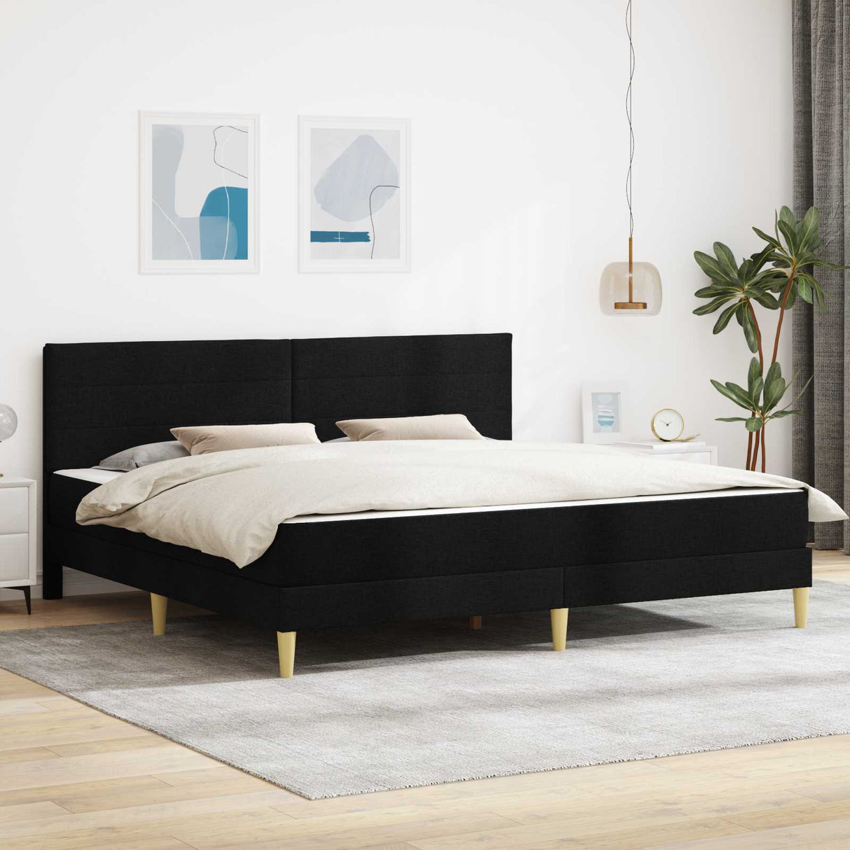 vidaXL Bedframe met matras met hoofdeinde Lichtgrijs 90 x 190 cm Stof