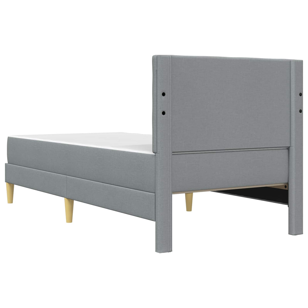 vidaXL Bedframe met matras met hoofdeinde Lichtgrijs 90 x 190 cm Stof