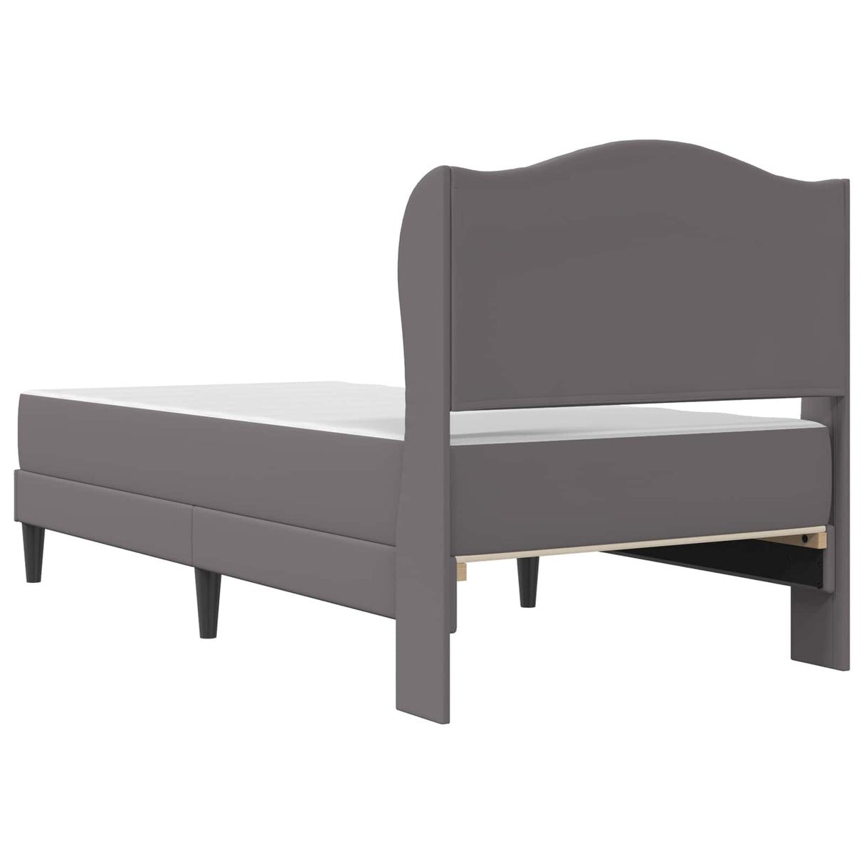 vidaXL Bedframe met hoofdeinde Grijs 90 x 190 cm Kunstleer