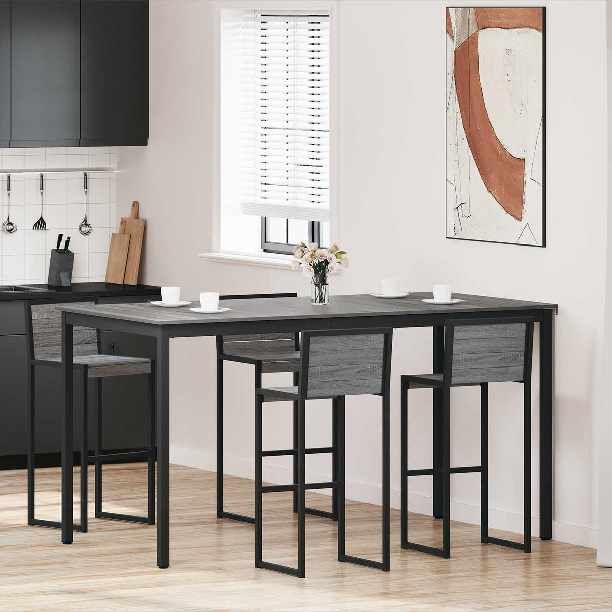 vidaXL Staande Bartafel Bewerkt hout