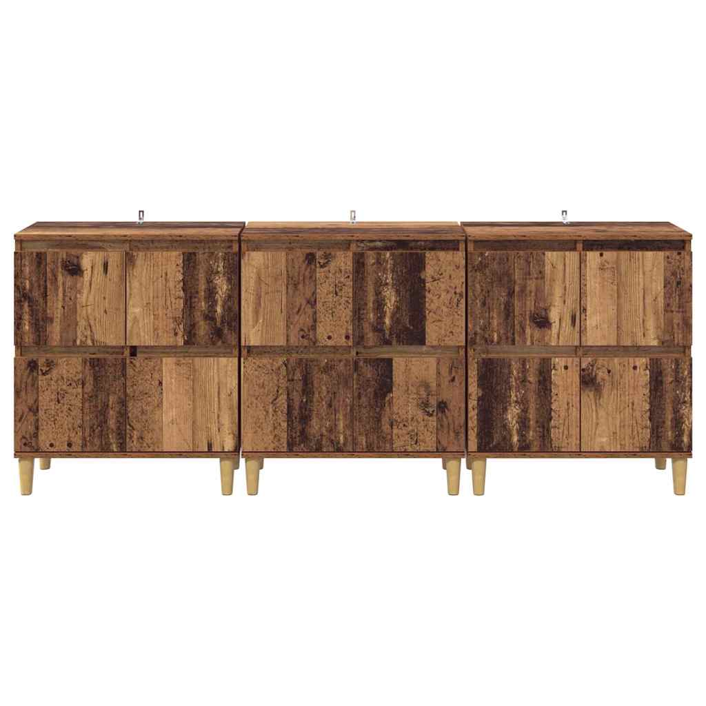 vidaXL Dressoirs 2 st 60x35x70 cm bewerkt hout wit