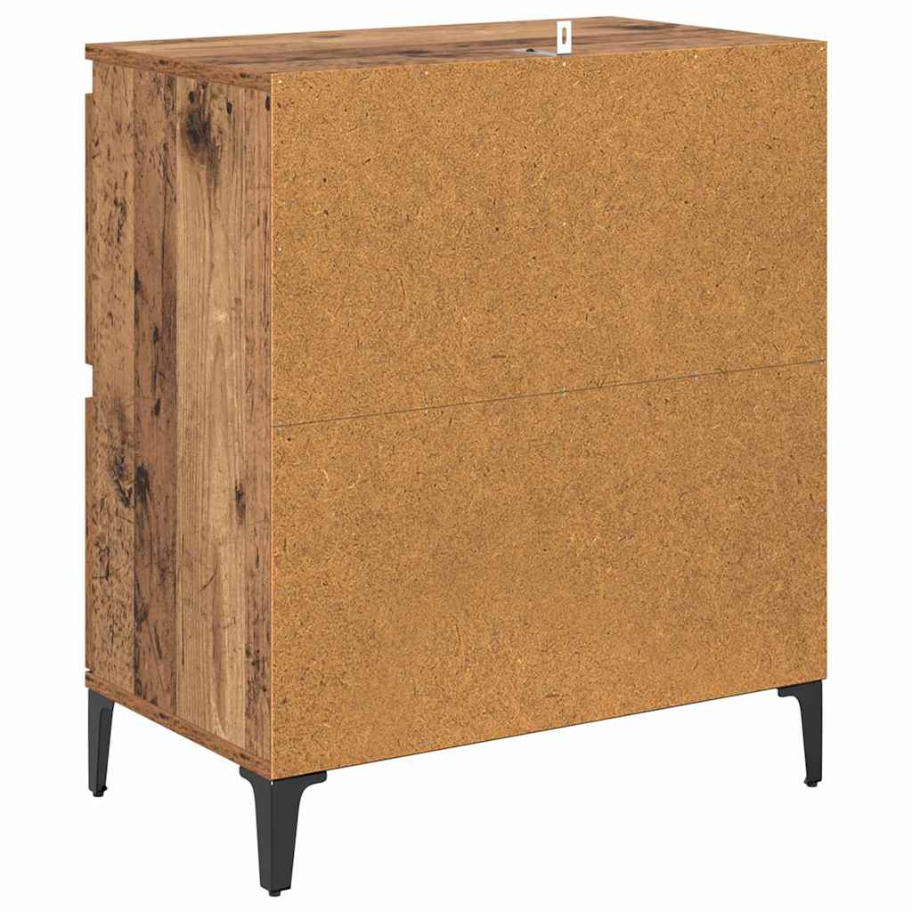 vidaXL Dressoirs 2 st 60x35x70 cm bewerkt hout wit