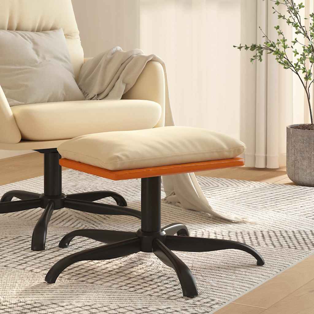 vidaXL Footstool 60x60x36 cm fabric and artificial leather blue