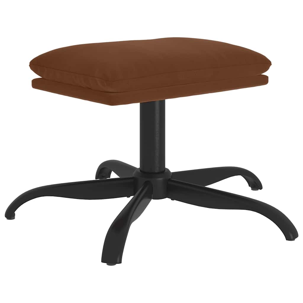 vidaXL Footstool 60x60x36 cm microfiber brown