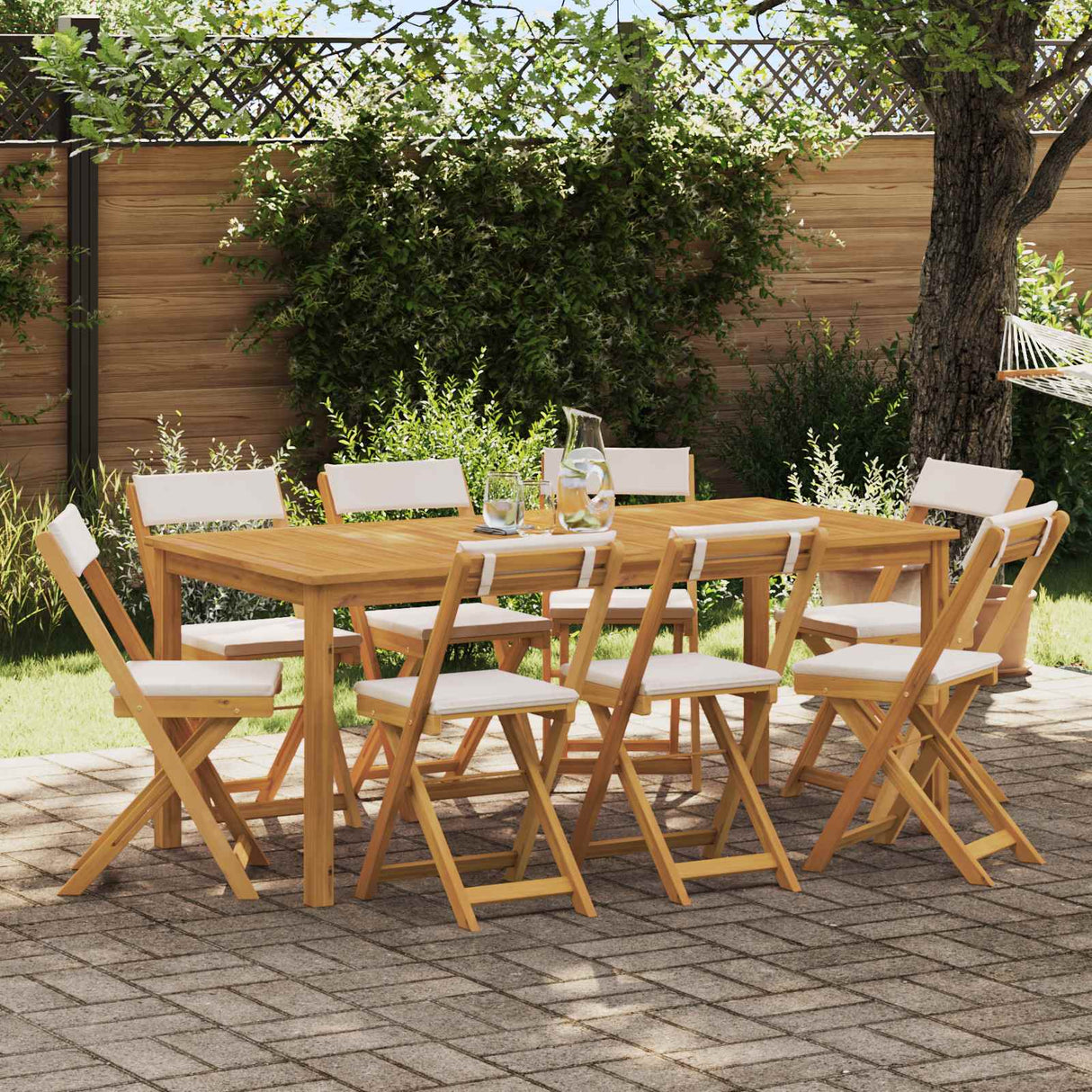 vidaXL Bistrostoelen 4 st inklapbaar massief acaciahout