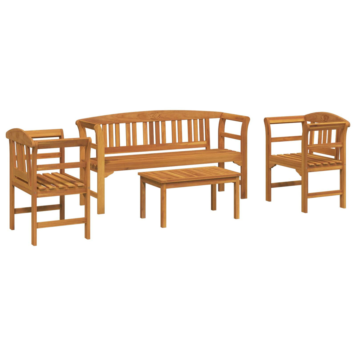 vidaXL Tuinrozen loungeset 4 pcs Massief Acacia Hout