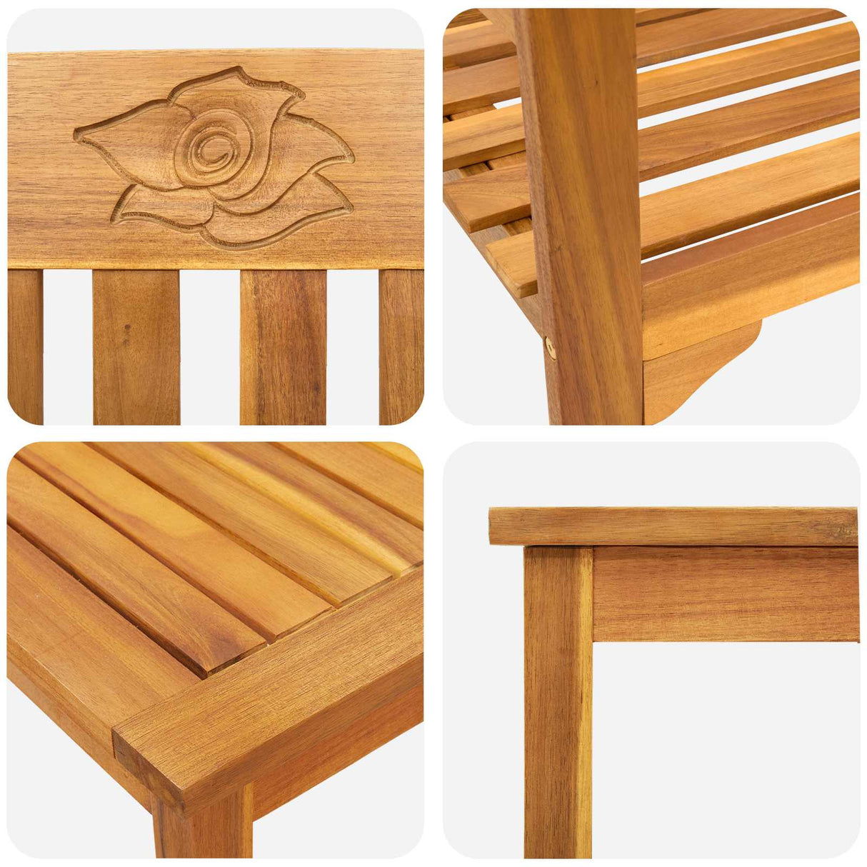 vidaXL Tuinrozen loungeset 4 pcs Massief Acacia Hout